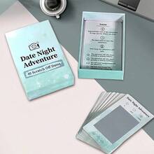 1 Box 40pcs Set Date Night Adventure Scratch-Off Cards, Unique Boyfriend, Girlfriend, Wife, Husband, Special Anniversary Or Birthday, Family Game - 彩色 - 查看 5