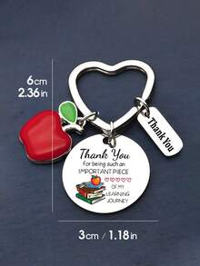 1 pieza Llavero redondo de acero inoxidable con estampado colorido, regalo de agradecimiento para maestros, llavero de maestro, regalo de maestro, regalo de Navidad para maestros, accesorios de coche, gótico lindo Y2k