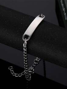 [Pulsera personalizada] Pulsera de acero inoxidable con cadena retro clásica con forma de arco, pulsera con nombre grabado personalizable, pulsera ajustable con nombre personalizado, joyería de boda, regalo de aniversario, Día de San Valentín (para él), regalo ideal (para ella, novio, novia, papá, familia, amigos, hijo, mamá, hija, abuelos), adecuado para aniversario, cumpleaños, uso diario, boda, ceremonia de graduación, baile, fiesta