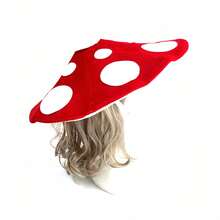 1 szt. Jesienno-zimowy nowy kapelusz w stylu grzyba, zabawna gra na imprezę, prezent noworoczny, dekoracja świąteczna, wystrój domu, dekoracje świąteczne, wystrój pokoju, dekoracje świąteczne, prezenty świąteczne, wystrój świąteczny - Wielokolorowe - Zobacz 3