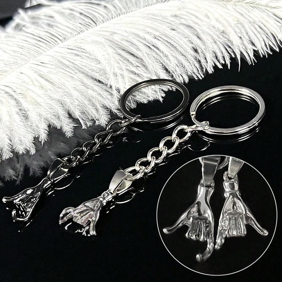 Pinky Promise Couple Gifts Keychain Matching Couples Stuff For Boyfriend Him Girlfriend Her Husband Wife Best Friend Birthday Christmas - A - 查看 1