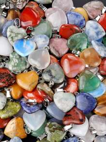 1pc 20mm Heart Shaped Pendant Without Chain, For DIY Necklace, Bracelet, Keychain Accessories