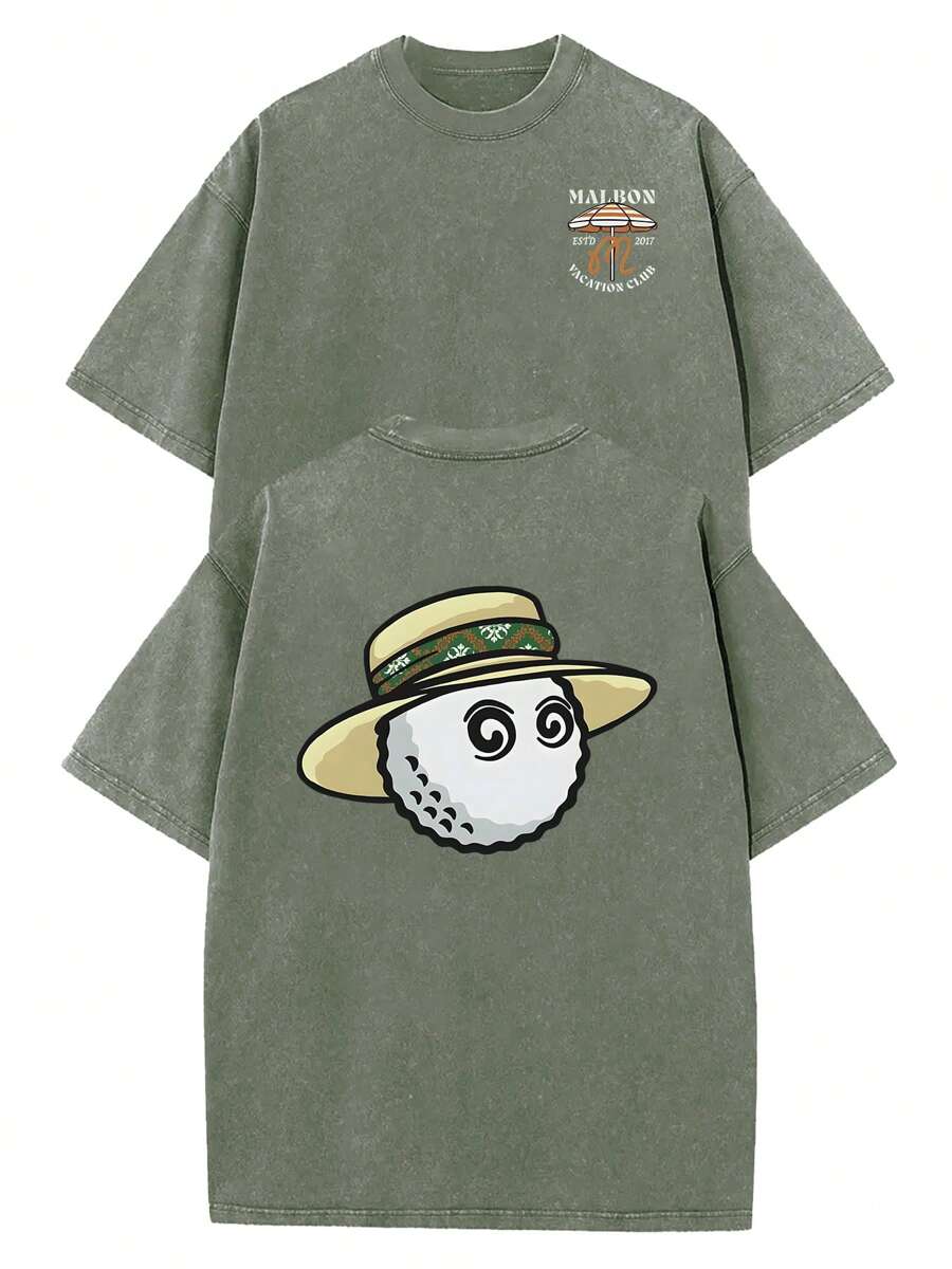 230g Double-Sided Washing, Club Party Printed T-Shirts, High-Quality Batik Cotton Retro Fashion Brand T-Shirts, Beach Essential, Men's Summer T-Shirts, Holiday Gifts, Perfect Gifts.