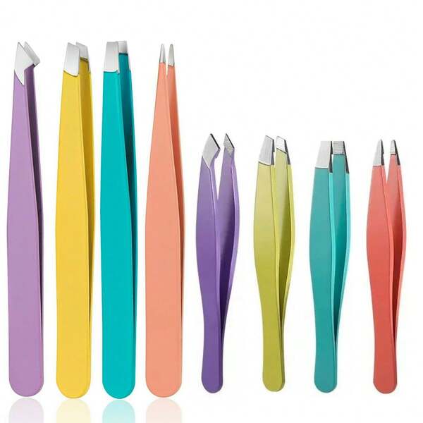 3.7" & Mini 2.4" Eyebrow Tweezer Set, Precise Face Hair Removal Tools, Convenient For Travel, Suitable For Home Grooming,Makeup,Cheap,Room Decor,Vanity,Travel,Bedroom,Makeup Accessories,Tweezers,Cheap,Stocking Stuffers,Makeup,Makeup Tools,Cheap Stuff,Gifts,Gifts For Women,Christmas Gifts