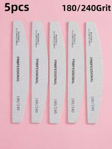 5pcs Nail File, 100/180 Grit Nail Files For Natural Nails, Professional Strong Emery Boards For Nails Doubled Sides Washable Fingernail Files Manicure Tool Set - Light Grey - View 15