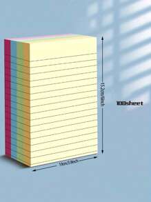 1 Set de 100 hojas de notas adhesivas - Combinación de 4 colores brillantes, fácil de usar, eficiente para tomar notas y organizar - Opción ideal para estudiantes, oficina y hogar Regreso a la escuela, Útiles escolares, Mochilas escolares para niños, Portaplumas, Viaje al aire libre, Decoración del aula, Suministros educativos. - Multicolor - Ver 7