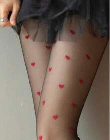 Polka Dot Tights - 紅色coracao - 查看 1