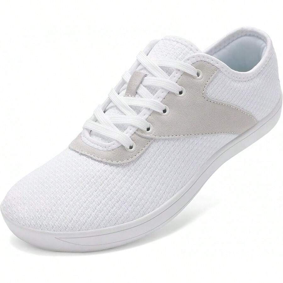 Men's Wide Toe Box Shoes Minimalist Barefoot Walking Shoes Extra Wide Width Zero Drop Shoes Lightweight Breathable Sneakers - 奧爾懷特 - 查看 1