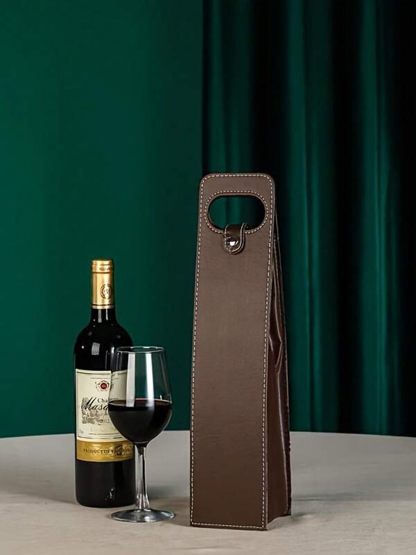 Elegant Leather Wine Gift Box, Durable Handbag For Business Gifts, Premium Wine Packaging, Office Gift Packaging, Universal Red Wine Box Bag - Multi-Purpose Gift Box, Wedding, Birthday, Party Gift Bag | Suitable For Home And Seasonal Decoration, Suitable For Various Scenes!