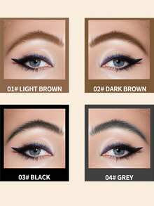 1 件双头染色和透明眉毛定型凝胶，眉毛凝胶 - 防水、防晕染和自然妆效，24 小时持久配方 - 多色+透明 - 查看 8