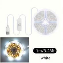 3.2英尺-100英尺暖白光LED灯带，色温6500K，USB供电，可裁剪，带开关，适用于卧室、厨房、镜子、家居装饰 - 暖白色 - 查看 9