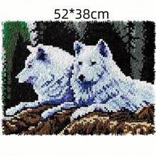 Latch Hook Rug Kits, DIY Latch Hook Rug, Home Carpet Rug Making Canvas Kits, DIY Crochet Kits Embroidery Kits Needlework Crafts For Home Decor, Latch Hook Kits For Beginners Adults, - Multicolor - View 2