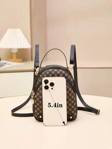 一款迷你绗缝背包，一款迷你天鹅五金装饰小书包，非常适合旅行，购物。 - 黑色 - 查看 2