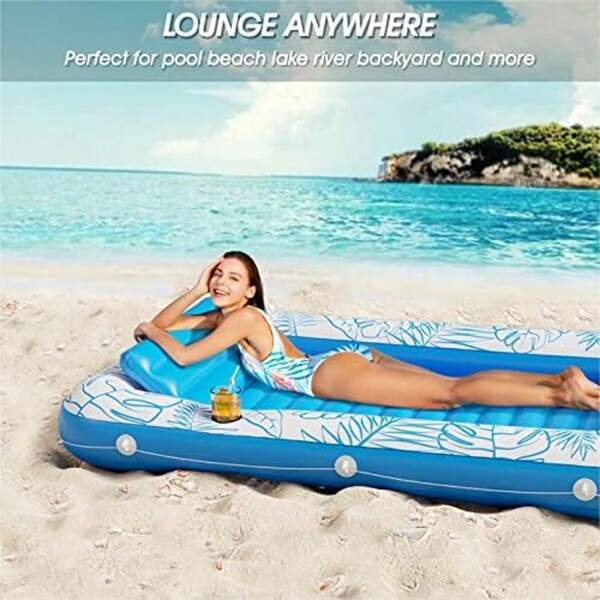 4-In-1 Inflatable Self-Tanning Tub Lounger - Self-Tanning Bath, Daybed, Floating Raft, Inflatable Water Mattress Suitable For Adults, Children Swimming Pool, Ball Pit