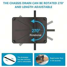 2-Tier Heavy-Duty Metal Dish Drying Rack With Drainboard - Large Capacity Dish Drainer Organizer, Utensil & Cup Holder, -Standing Space-Saving Kitchen Rack Small Apartments, Painted Durability - Black - View 6