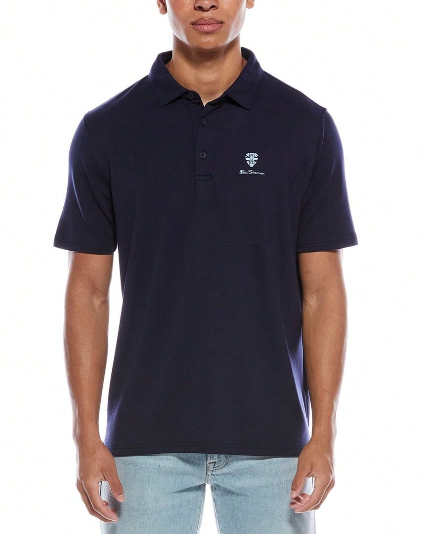 Ben Sherman Sports Fit Polo Shirt - Màu xanh lam - Xem 1