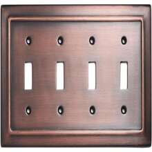 Monarch Abode 19651 Single Switch Architectural Toggle Decorative Wall Plate Switch Plate Outlet Cover, 1-Gang, Antique Copper Finish (Pack Of 2)