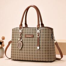 Women Shoulder Bags - 卡其拼黃 - 查看 2