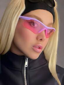 1 Pair Fashionable Silver Mirrored Glasses, Suitable For Outdoor Sports, Hiking, Skiing, Travel, Festivals, Photography, Parties, Outdoor Running, Mountain Biking, Outdoor Cycling