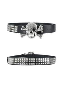 Punk Style Belt, Rivet Decorated Waist Belt Halloween Summer, School Fall, Autumn, Halloween - Multicolor - View 20