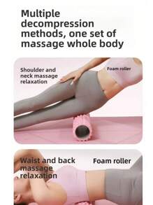 1 pezzo Rullo di schiuma mini da 26 cm, 30 classici, cavo in EVA, rullo per yoga, pilates, rilassamento muscolare e massaggio, ruota per fitness con punte, bastone per massaggio, EVA con rilievi piramidali testurizzati per massaggio in profondità, rullo in schiuma ad alta densità, portatile e durevole per il rilassamento muscolare, l'allenamento yoga, il fitness indoor - ideale per esercizi per schiena e gambe, design morbido e flessibile, migliora la flessibilità | Superficie testurizzata | Morbido e flessibile