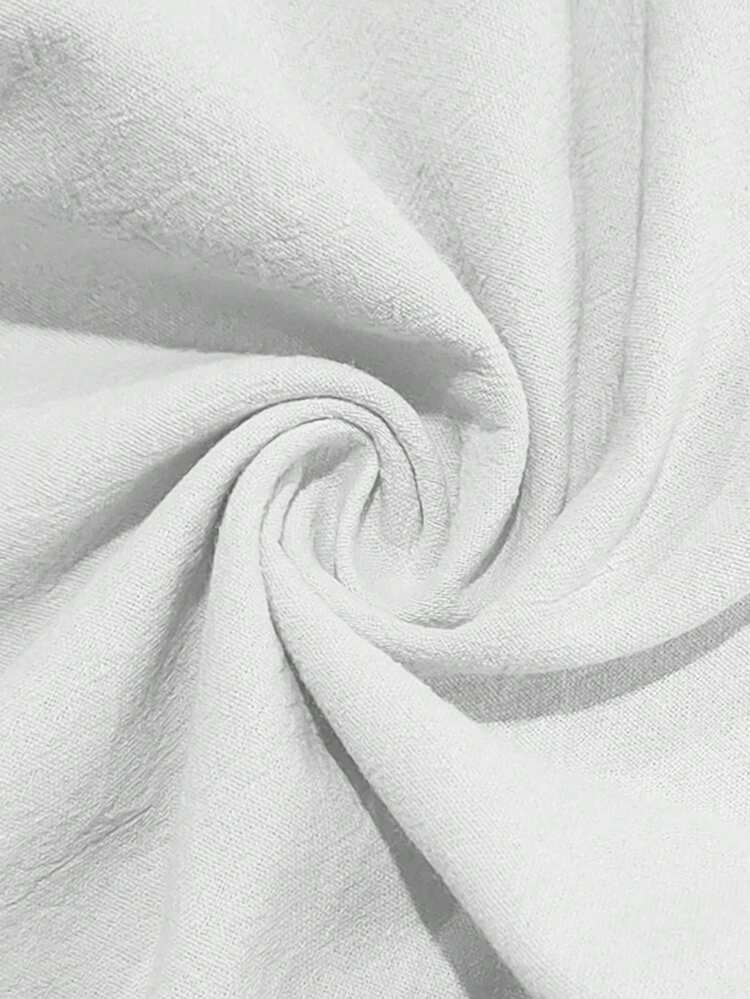 Men's Solid Color Lightweight Pants, Comfortable Wear, Suitable For Beach, Vacation, Casual Sports, Fall - White - View 5