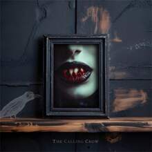 1 件无框哥特式吸血鬼帆布印刷品 - 吸血鬼牙齿印刷品、黑暗乡村风格艺术、哥特式美学、恐怖艺术印刷品、吸血鬼核心、黑暗幻想海报、墙壁艺术、房间装饰用品、秋季、万圣节、现代、复古（可选框架）