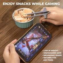 6 Pcs Finger Chopsticks For Gamers - Snack Grabber Tongs U Bracket - Chips Snack Gamer Utensil - Reusable Dishwasher Safe Plastic - Helper Snacking Tool