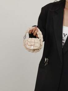 HAILIAN 1 件时尚迷你小包褶皱云包超迷你吊坠包多功能零钱包零钱包耳机包迷你小包多种颜色可选。女士钱包迷你钱包钱包钱包零钱包 - 彩色 - 查看 12