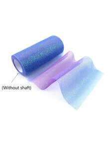 1PC 15cm Wide Glitter Tulle Fabric Rolls,457cm Long Sparkling Tulle Ribbon, Suitable For Valentine's Day Flower Wrapping, Birthday Wedding Party Balloon Decoration, Table Skirt Decoration, And Gift Wrapping, DIY Bow Hair Accessories(Excluding The Scroll).