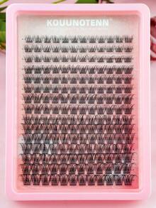 180 piezas de pestañas postizas de aspecto natural con rizo D, suaves y naturales, aptas para extensión de pestañas DIY, tallos de pestañas finos y suaves, longitud de 8-16 mm, pegamento para pestañas de 6 mm, delicado y natural, pestañas individuales, adecuado para maquillaje de fiesta - D - Ver 10