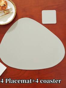 8/12 Pcs Hotel/Restaurant Placemat/Coaster Set, Premium Table Mats, Easy To Clean Multi-Color Heat-Resistant Pads To Protect Tabletop, Suitable For Weddings, Parties, Home, Hotel, Kitchen, Festive Decoration