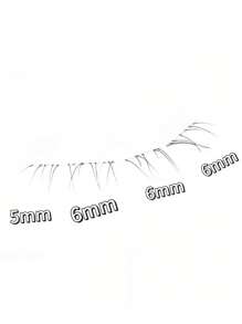 80pcs 10 Rows High Capacity Light Eyelashes Thin Natural Transparent Stem False Eyelashes Delicate Segment Curl Fine Soft Lash Clusters, Eyelash Clusters, Individual Eyelashes, Lashes, Fake Lashes - B - View 5