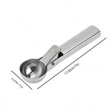 1pc Stainless Steel Ice Cream Scoop, Melon Baller Fruit Scooper, Kitchen Tool