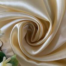 1 件 19.6 英寸 X 59 英寸纯色丝绸缎面料，时尚 DIY 丝绸饰品婚礼装饰工艺品 - 彩色 - 查看 2