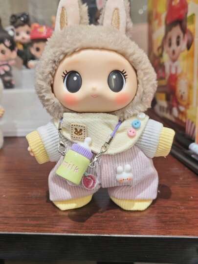 (Excluding Dolls) 1 Labu Labu Mini Bottle, Toy House Mini Model, Water Bottle, Water Bottle, Mini Food Toy, OB11 Scene Accessories, Pendant, Halloween Gift, Christmas Gift (Limited To Bottles, Not Including Others) Pink Color Random(Random Color Of The Rope, Any Color Is Possible)