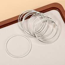 20pcs 60mm & 80mm Thick Brass Closed Hoop Earrings - 60mm - View 5