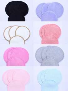 1/3/5/10pcs Reusable Makeup Remover Pads, Gentle On Skin, Quickly Remove Makeup, Suitable For All Skin Types