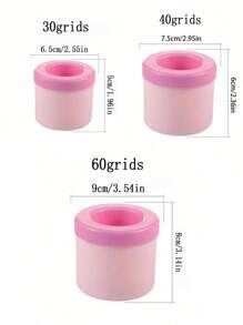 1pc Pink Silicone Portable Ice Mold, Cylinder 3D Ice Cube Maker, Easy-To-Release Silicone Ice Tray, With Multiple Compartments And Simple Bucket-Shaped Design With Lid, Reusable Ice Maker,Suitable For Home, Bar, Club And Outdoor Sum