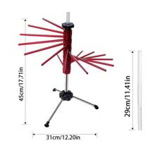 1 件意大利风格手动折叠意大利面干燥架，旋转意大利面挂架，用于自制/新鲜意大利面干燥的有用工具，防止粘连，常用于家庭厨房和手工面条店 - 彩色 - 查看 12