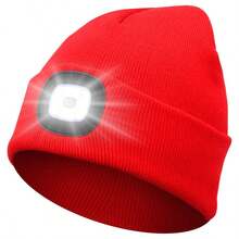USB Rechargeable Knitted Illuminated Beanie Hat, Unisex, For Night Walking, Camping, Hunting, Flashlight Cap - Multicolor - View 15