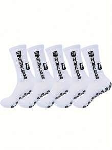 5 Pairs/10 Pairs Of FS Letter Men's Mid Tube Socks, Breathable And Comfortable, Non Slip Casual Socks, Simple And Fashionable Sports Socks, Suitable For Outdoor Sports All Year Round Wearing - Multicolor - View 15