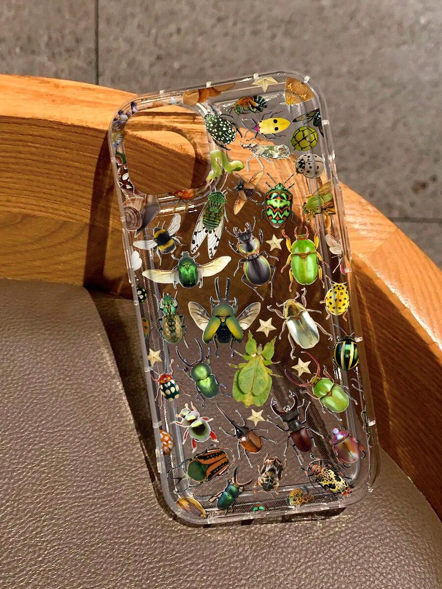 1个昆虫图案TPU软橡胶防震防摔全包保护手机壳，兼容 16/11/12/13/14/15/15 Pro/15 Plus/15 Pro Max/7 Plus/8 Plus/X/Xs Max/Xr/11 Pro/12 Pro/13 Pro/14 Pro/12 Mini/13 Mini/11 Pro Max/12 Pro Max/13 Pro Max/14 Pro Max/14 Plus/6/6s/6 Plus/7/8/16 Pro/16 Plus/16 Pro Max/SE 和三星Galaxy/A54/A14/A12/A13/A15/A32/A33/A24/A52S/S20/S21/S22/S23/S24/S23 Plus/S24 Ultra/S25/A15/A33/A23，防水防刮春季礼物 - 彩色 - 查看 1