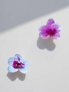 2个波西米亚复古花朵发夹，女士发饰，热带夏威夷花朵发夹，豹纹设计发夹，优雅简约时尚小发夹，女士发饰，学生用品，动物纹，女士度假装扮，头部配饰，发夹 - 彩色 - 查看 2