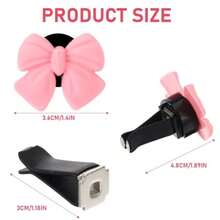 Pink Car Air Freshener Vent Clip Bows 8pcs Cute Girly Car Decor Accessories Air Conditioning Outlet Clip Pink Interior Aesthetic Decorations Stuff For Women Girl Cars Inter Decor For Gift - Pink - View 2