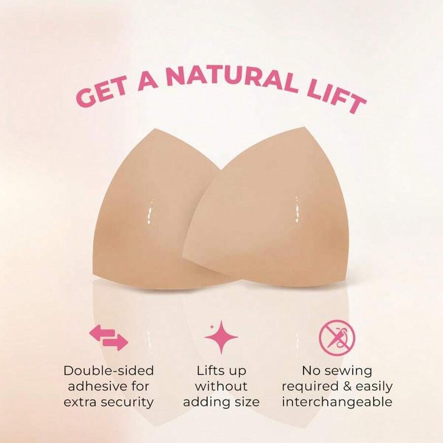 Invisible Lift - Sujetador adhesivo patentado que evita que el pezón se resbale. Tops de corte bajo. Ropa de mujer. - Marrón - Ver 1