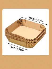 200 tờ giấy nướng dùng cho nồi chiên không dầu 6 inch, lót rổ đựng thức ăn, lót đĩa, trang trí bàn ăn, giấy thấm dầu khay đựng thức ăn, giấy lót khoai tây chiên và gà rán, quà tặng Ngày của Mẹ, đồ dùng cho tiệc nướng. - màu nâu - Xem 6