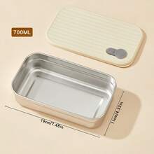 1pc 600/700ml Multifunctional 304 Stainless Steel Bento Lunch Box, Portable Leak Proof Lunch Containers With Lid, Fruit Salad Food Storage Container, Refrigeration & Dishwasher Allowable, Fresh-Keeping Box, Suitable For Student And Adult Use In Home, School, Dorm, Office, Outdoor Camping, Picnic, Travel, Back To School - Multicolor - View 17