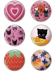 趣味图案徽章别针、女士胸针、别针徽章、背包挂饰、时尚配饰、送给朋友、家人、老师和学生的有趣礼物 - 彩色 - 查看 1