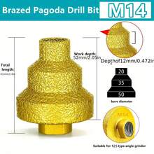 M10 M14 Diamond Chamfered Step Drill Bits 20-50mm Hole Opener, Milling Tile Cutter, Marble Concrete Expansion Drill, Brick & Stone Drill Bits For Construction - Multicolor - View 4